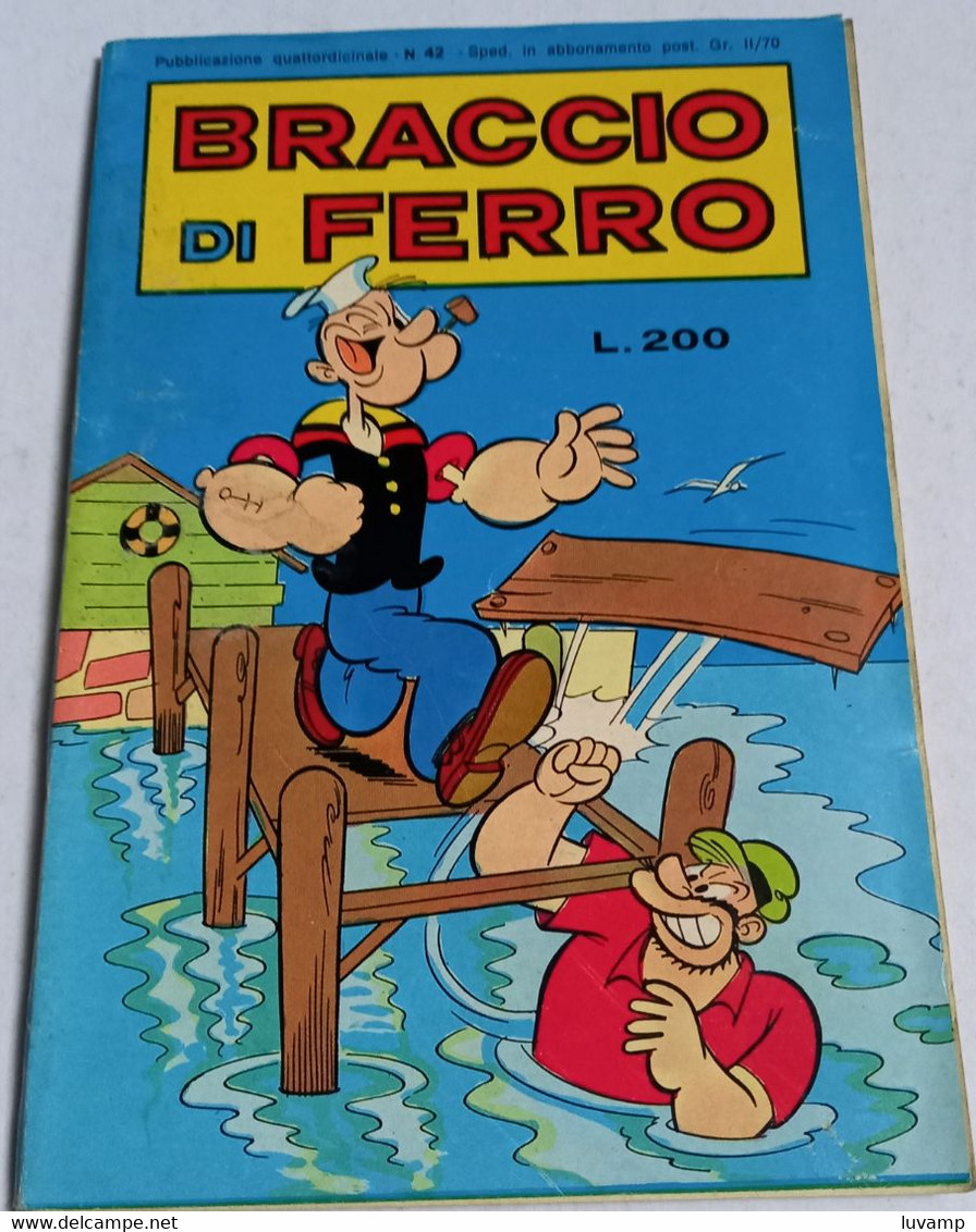 BRACCIO DI FERRO N. 42  DEL   6 AGOSTO 1976 -EDIZ.  METRO (CART 48) - Umoristici