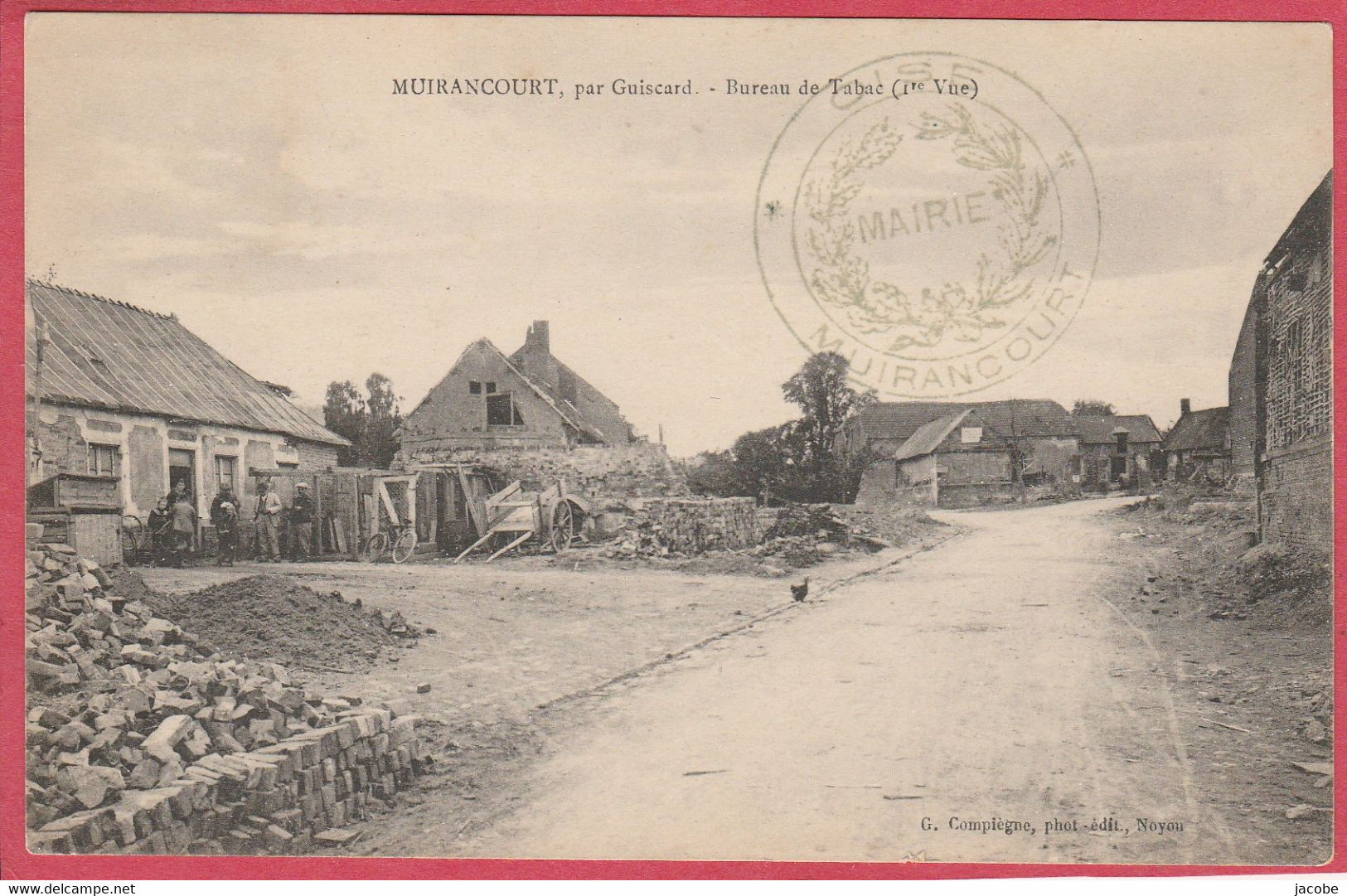 Muirancourt  Par Guiscard  ( Oise ) Bureau De Tabac .. Ed - G . Compiègne - Guiscard