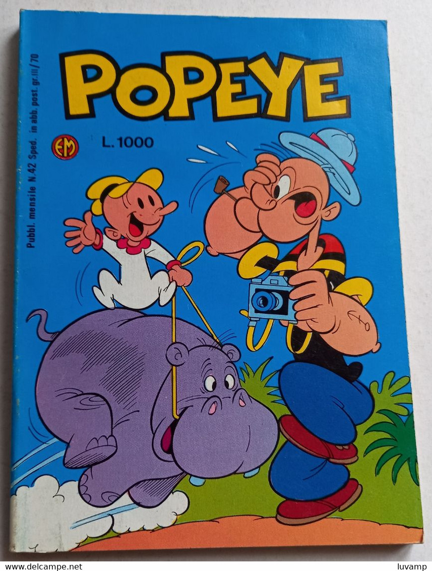 POPEYE -BRACCIO DI FERRO   N. 42  DEL   MAGGIO 1985 -EDIZ.  METRO (CART 48) - Umoristici