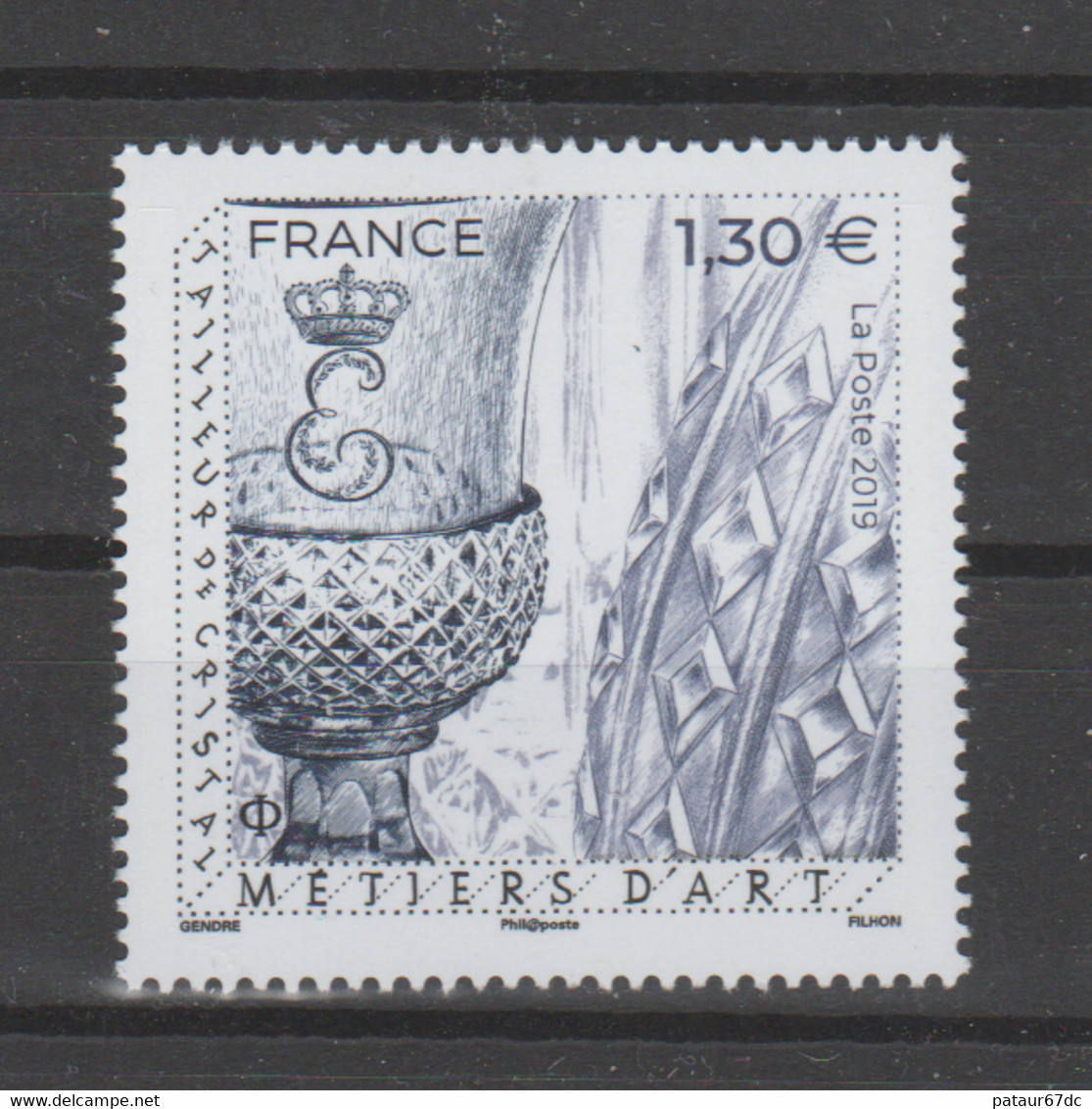 FRANCE / 2019 / Y&T N° 5306 ** : "Métiers D'art" (Tailleur De Cristal) X 1 BdF Haut - Neufs