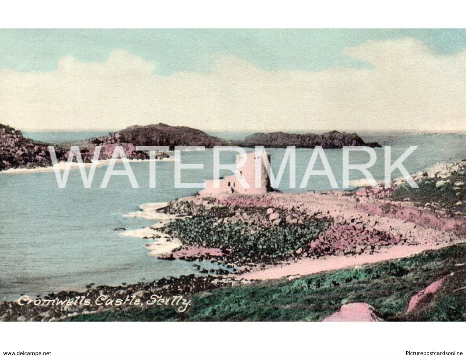 CROMWELLS CASTLE SCILLY  OLD COLOUR POSTCARD CORNWALL - Scilly Isles