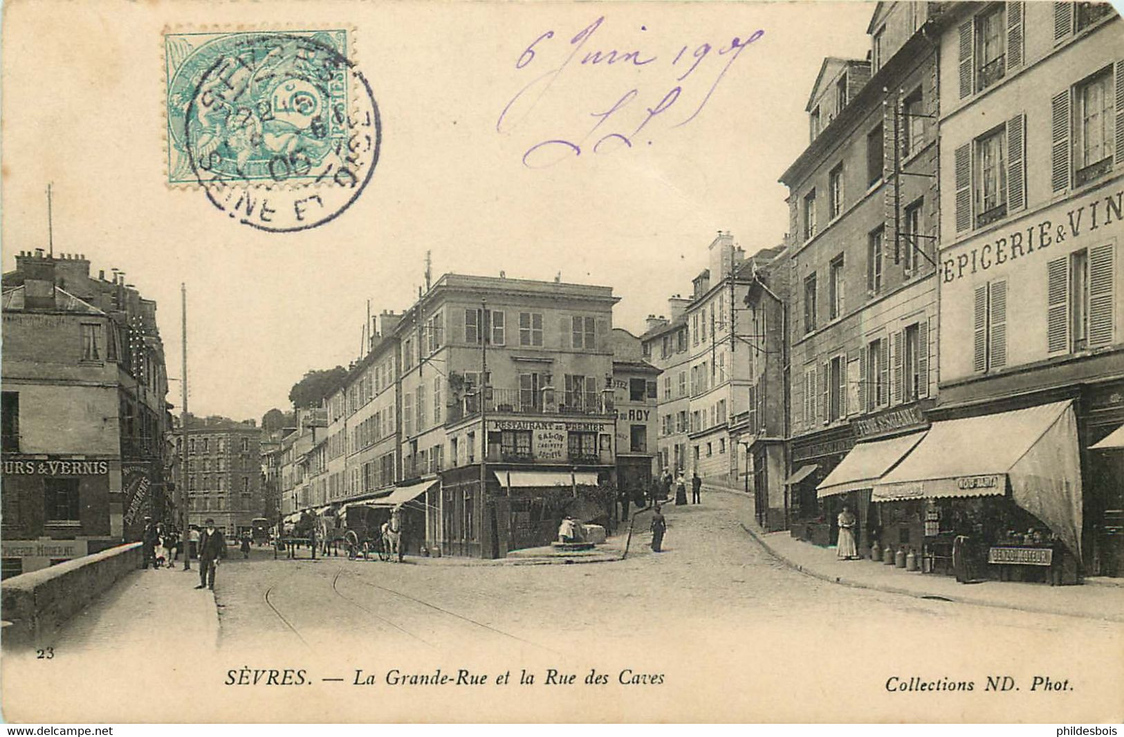 HAUTS DE SEINE   SEVRES   La Grande Rue Et Rue Des Caves - Sevres