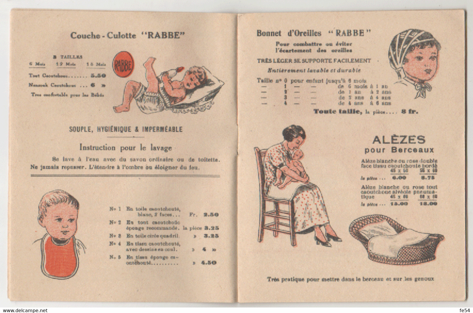 ° RABBE ° L'hygiène Et L'allaitement Des Enfants - Tétines, Biberons .... ° Bébé ° Livret Commercial ... ° - Andere & Zonder Classificatie