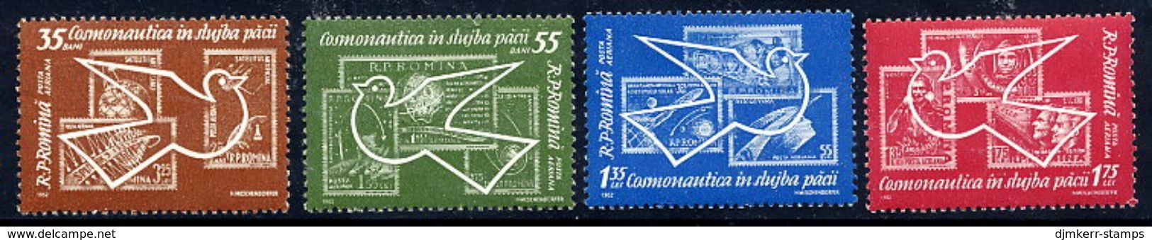 ROMANIA 1962 Space Exploration MNH / **.  Michel 2086-89 - Unused Stamps
