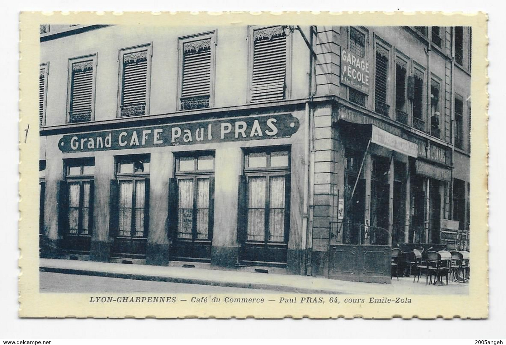 69 Dép.- Lyon-Charpennes - Café Du Commerce - Paul PRAS,64, Cours Emile-Zola. - Lyon 6