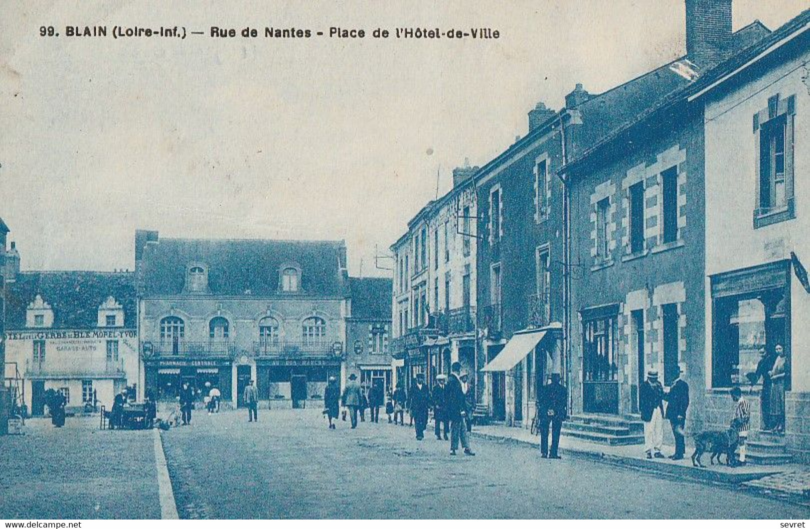 BLAIN   - Rue De Nante -  Place De L'Hôtel De Ville   Carte Rare - Blain