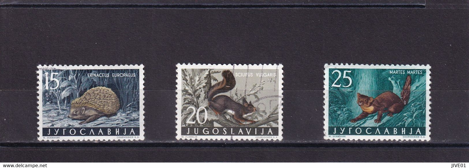 YOUGOSLAVIE 1960 :  Y/T  N° 818 819 820 OBLIT. Mammifères - Used Stamps