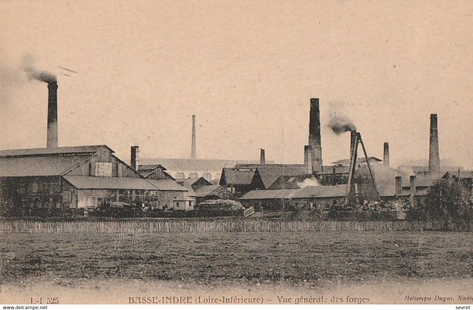 BASSE-INDRE    - Vue Générale Des Forges . Carte Rare. - Basse-Indre