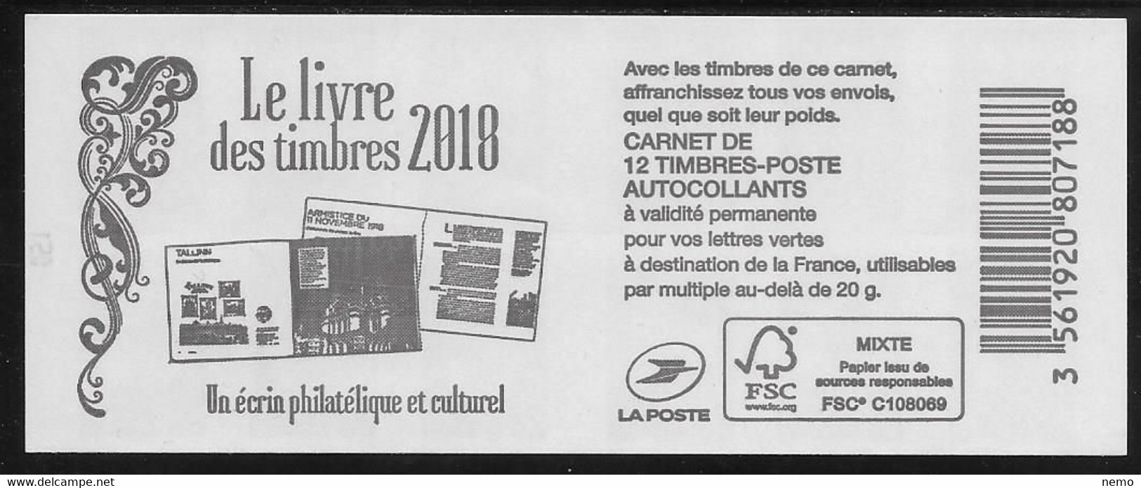 RE Sur Carnet  Marianne L'engagée Yseult.  Le Livre Du Timbre 2018 - Autres & Non Classés