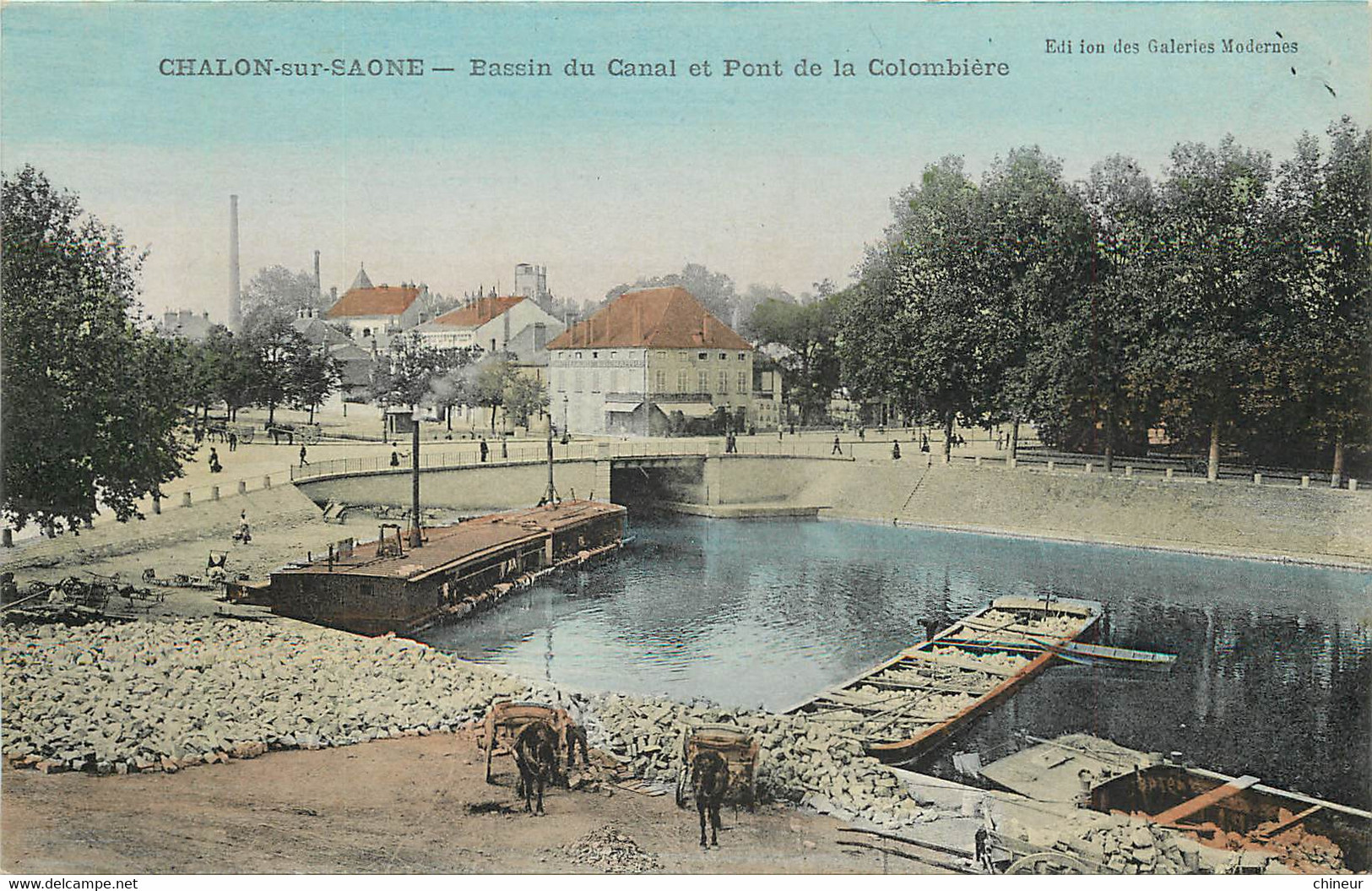 CHALON SUR SAONE BASSIN DU CANAL ET PONT DE LA COLOMBIERE - Chalon Sur Saone