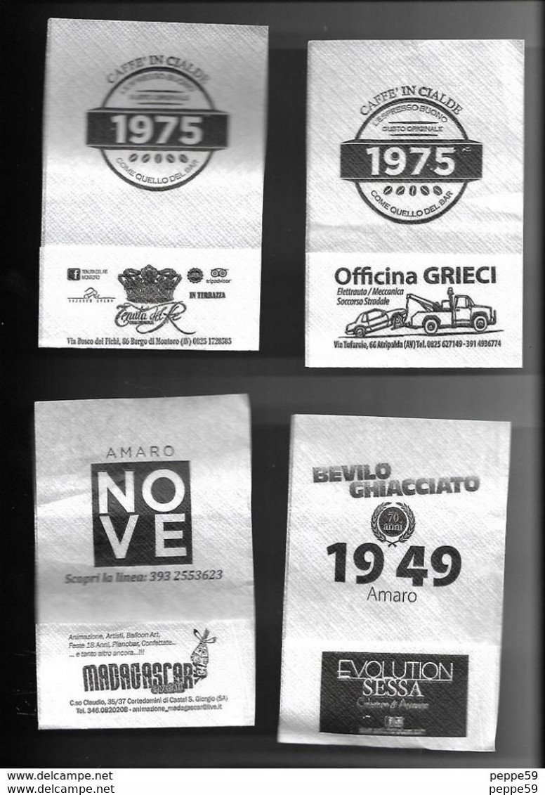 Tovagliolino Da Caffè - Lotto 4 Pezzi  N. 04 - Company Logo Napkins