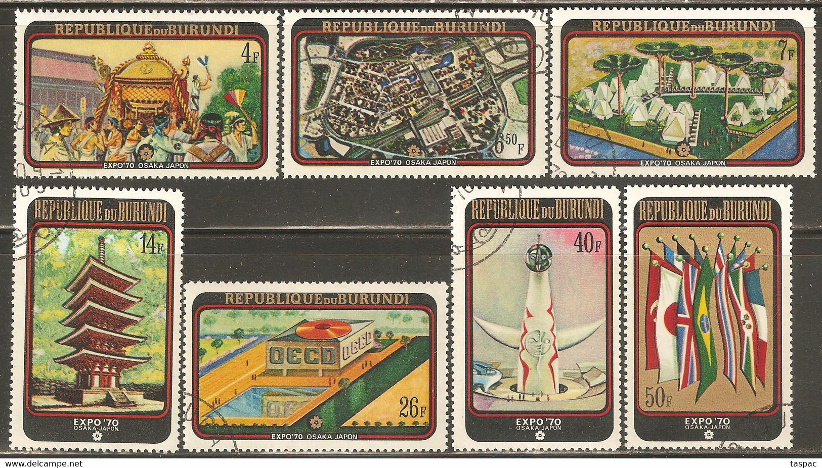 Burundi 1970 Mi# 576-582 A Used - EXPO '70 Intl. Exhibition, Osaka, Japan - 1970 – Osaka (Japan)