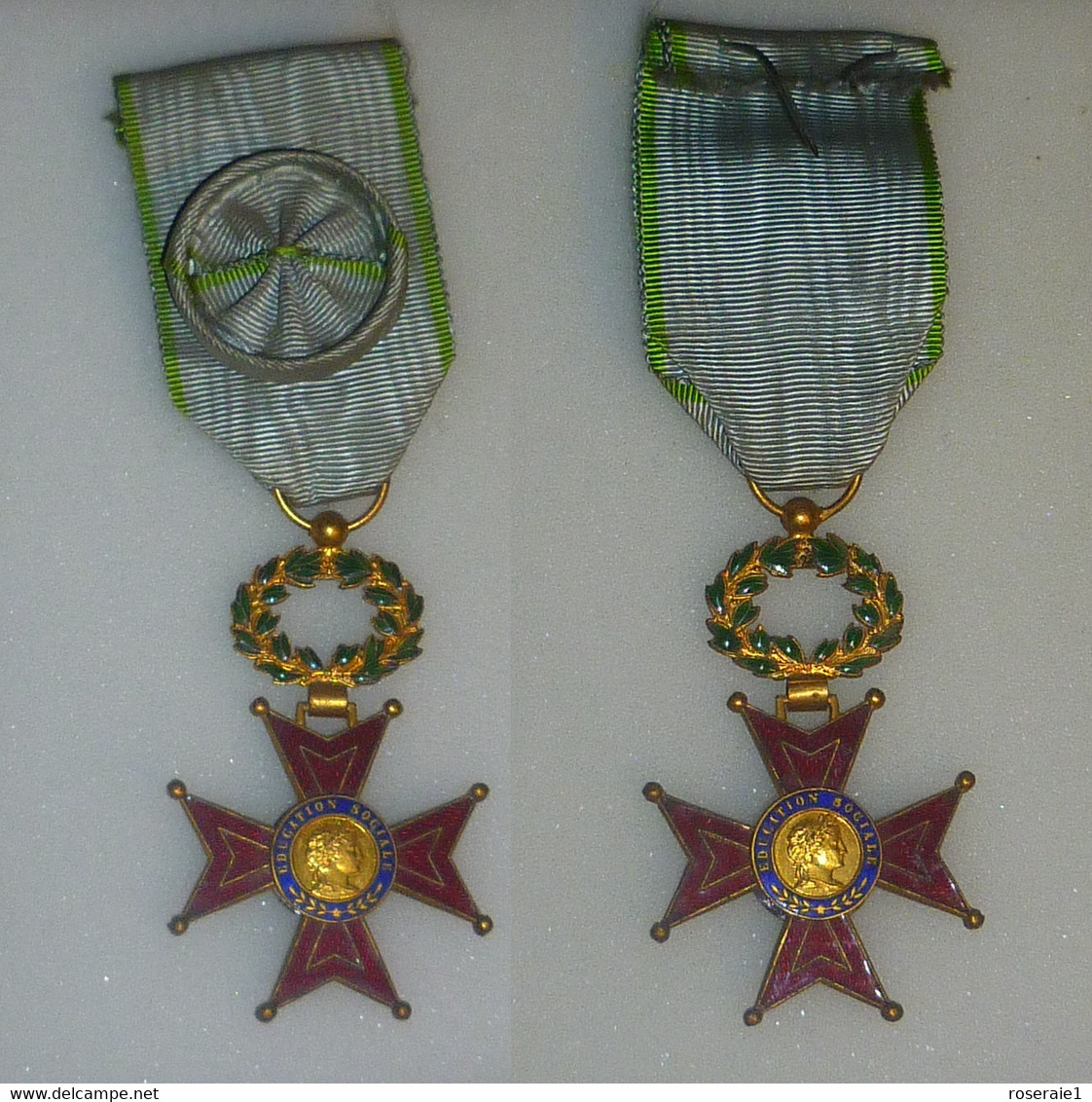 MEDAILLE DE CHEVALIER DE L EDUCATION SOCIALE, France - Andere & Zonder Classificatie