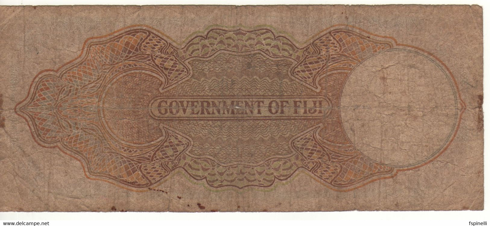 FIJI   5  Shillings   P37b   (dated 1st March 1938 )   King George VI On Front - - Fiji