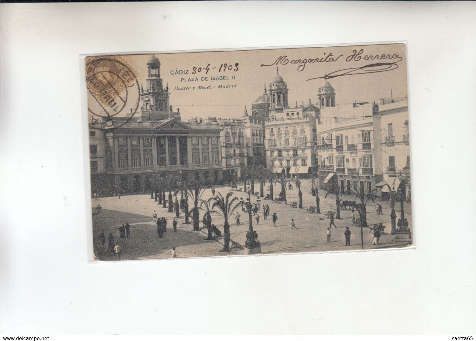 CADIZ -PLAZA DE ISABEL II   1900 - Cádiz