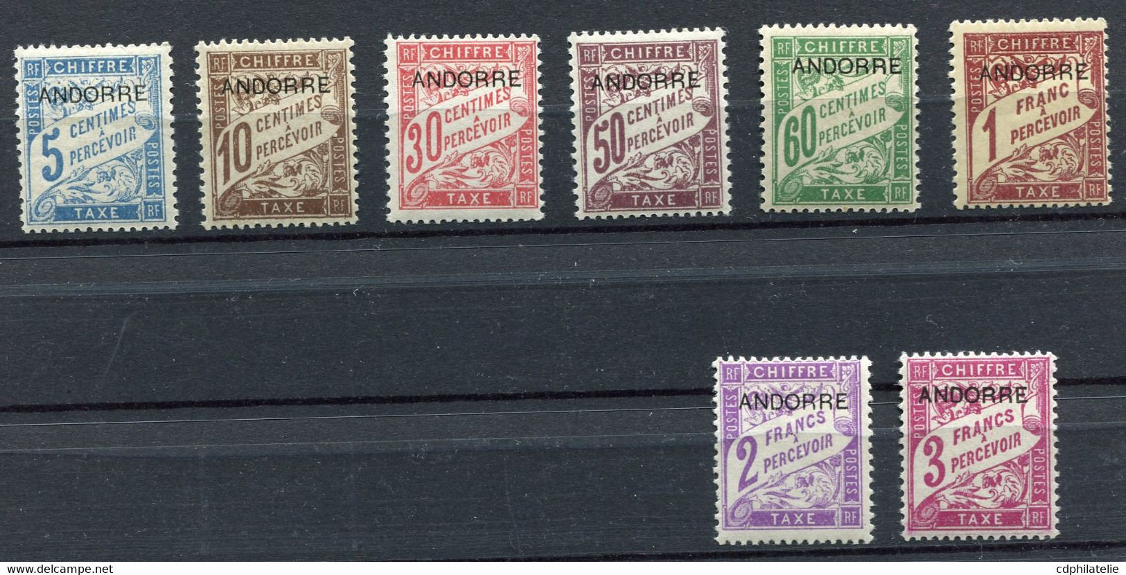 ANDORRE FRANCAIS TIMBRES-TAXE N°1 / 8 * - Ongebruikt