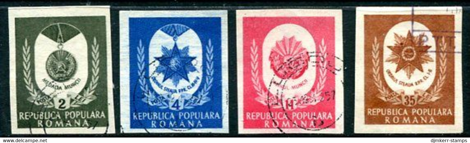 ROMANIA 1951 Labour Day Imperforate Used.  Michel 1255-58B - Used Stamps