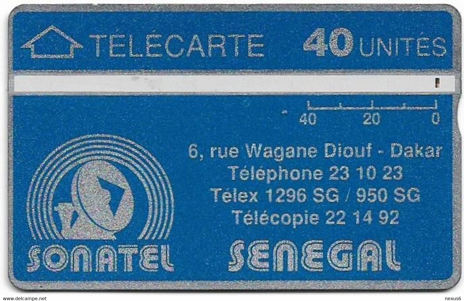 Senegal - Sonatel - L&G - 205G - Blue & Silver, 40Units, Used - Senegal