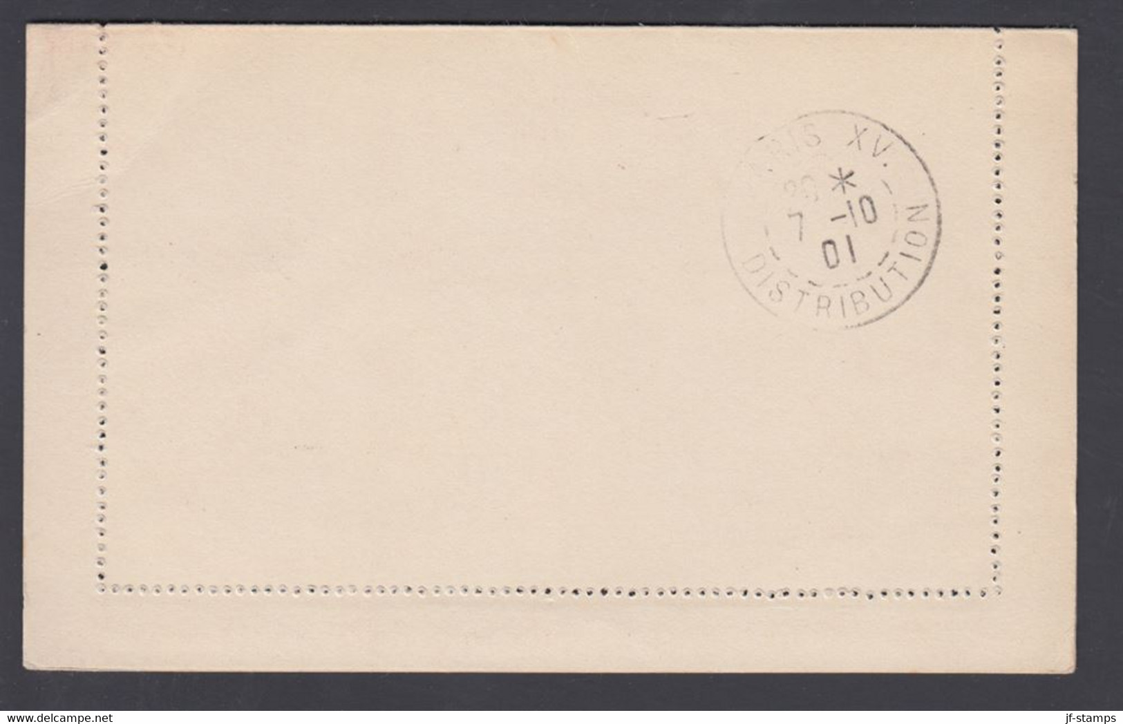 1901. NLLE CALACONIE ET DEPENDANCES. CARTE-LETTRE. 15 C. Gray. To Paris, France From ... () - JF368933 - Briefe U. Dokumente