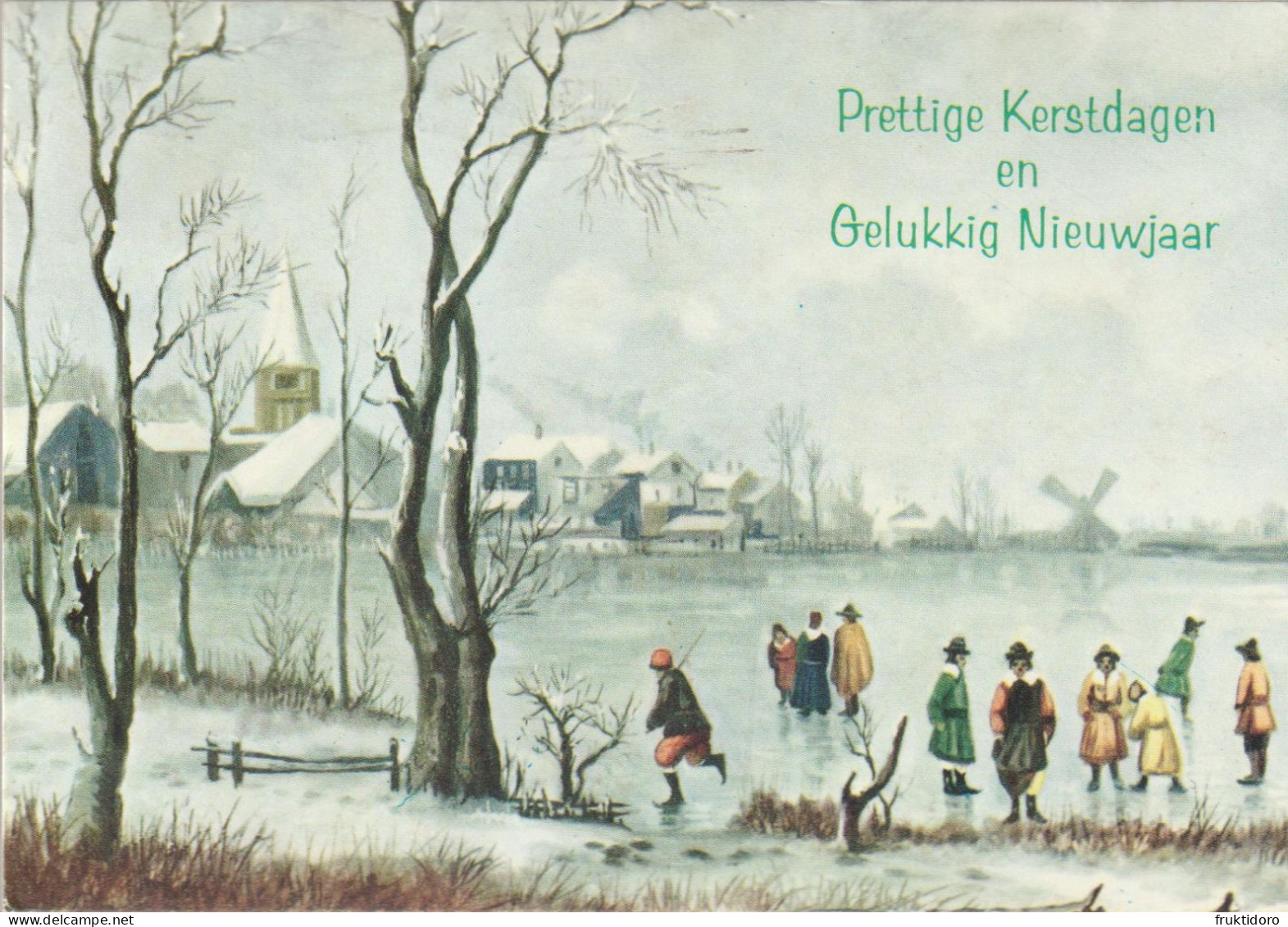 CCNL The Netherlands Christmas Cards - Candles - White Fir - Nuts - Shepherds - Snow - Bridge - Munttoren in Amsterdam