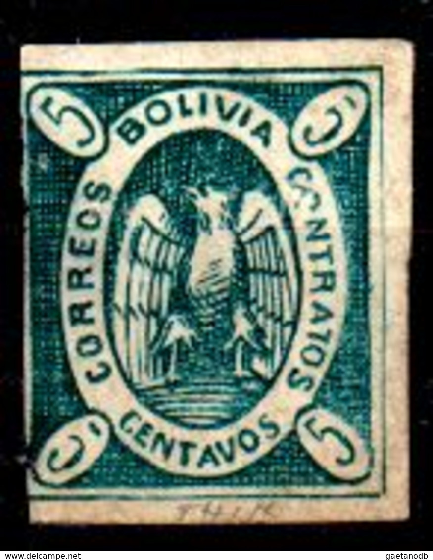 B865 - BOLIVIA - Valore Del 1867 (sg) NG - Assottigliato - - Bolivie