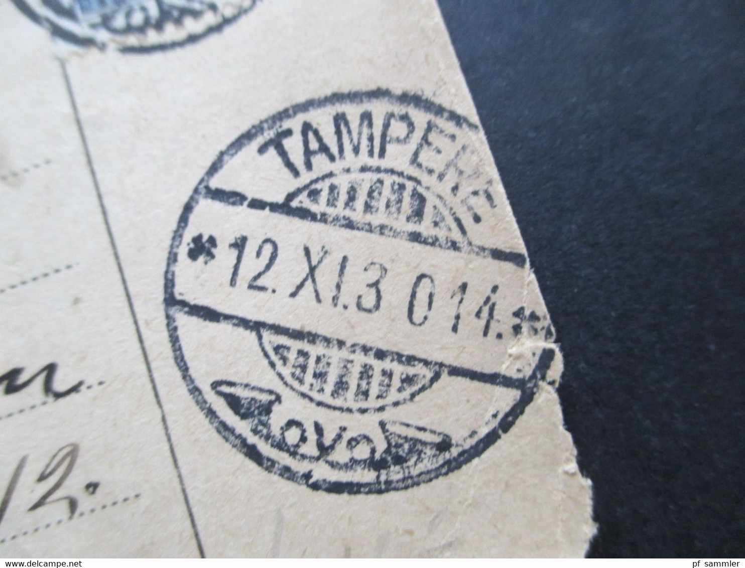 Finnland 1930 Paketkarte Adrsskort Tampere Radio Asema - Lahti - Cartas & Documentos