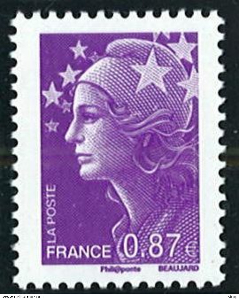 N° 4474 Marianne De Beaujard 2010  Faciale 0,87 € - Neufs