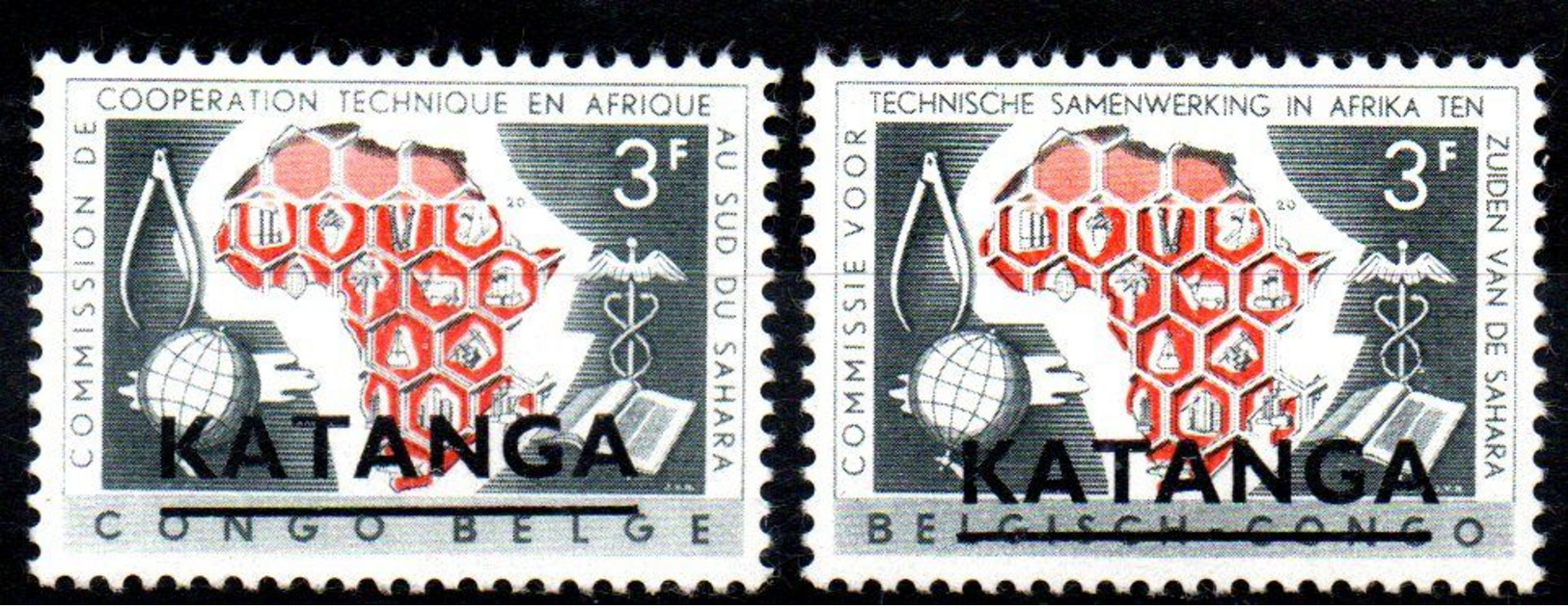 KATANGA - YT N° 4 à 5 - Neufs ** - MNH - Cote: 19,00 € - Katanga