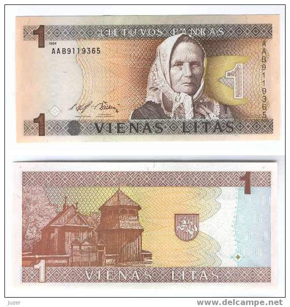 Lithuania: 1 Litas (1994) - Lituania