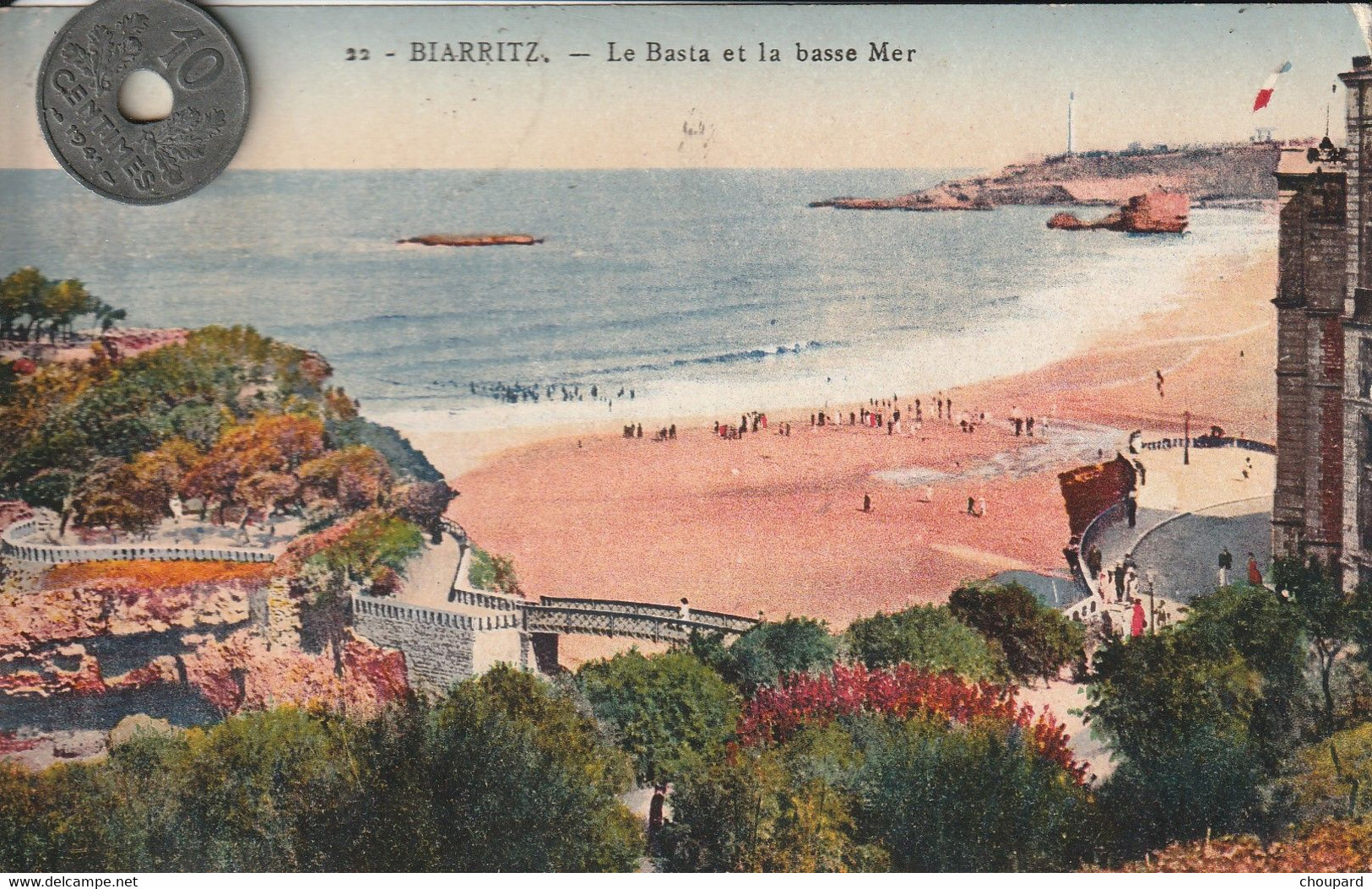 64 -  Carte Postale Ancienne De  BIARRITZ   Le Basta El La Base Mer - Biarritz