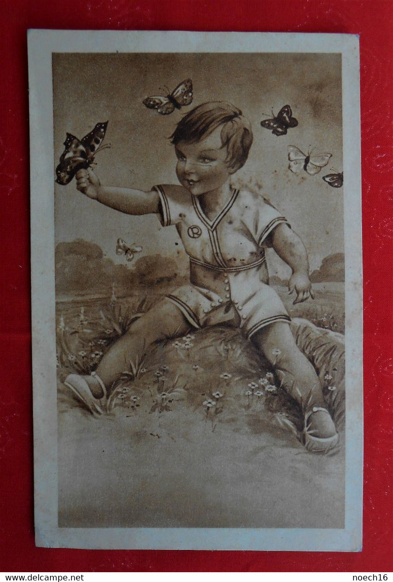 CPA Publicité Mobilier F Lacheron Amay/ Enfant  Et Papillons - Amay