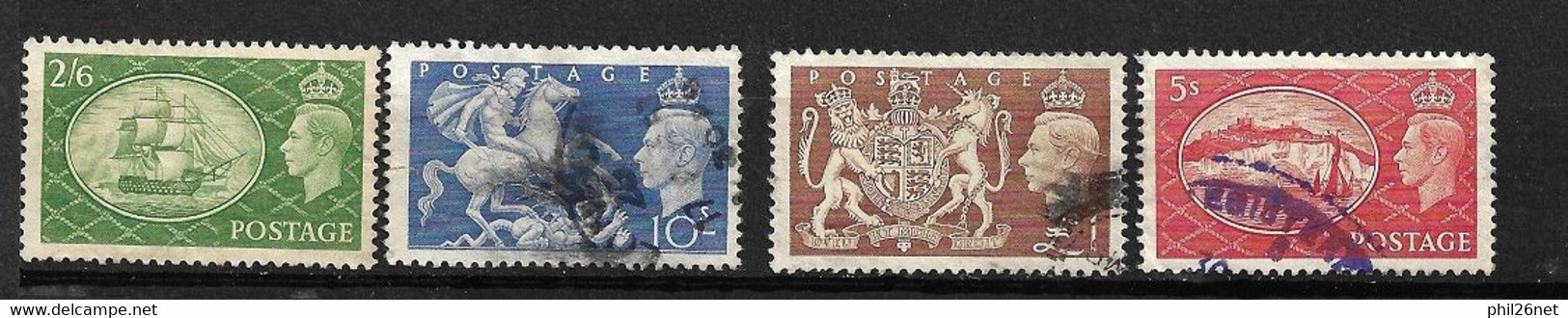 UK Royaume-Uni N° 256 à  259   Oblitérés   B /TB   à Moins De 10   % ! ! !   Le Moins Cher Du Site ! ! ! - Used Stamps