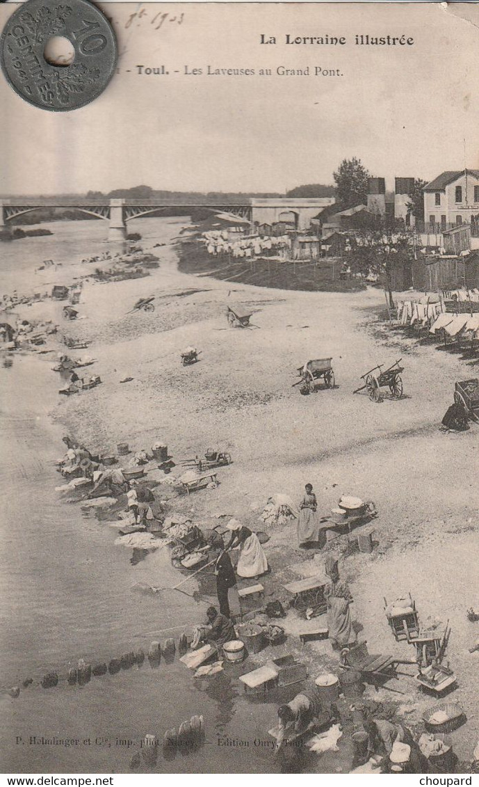 54 -  Carte Postale Ancienne De TOUL  Les Laveuses Au Grand Pont - Toul