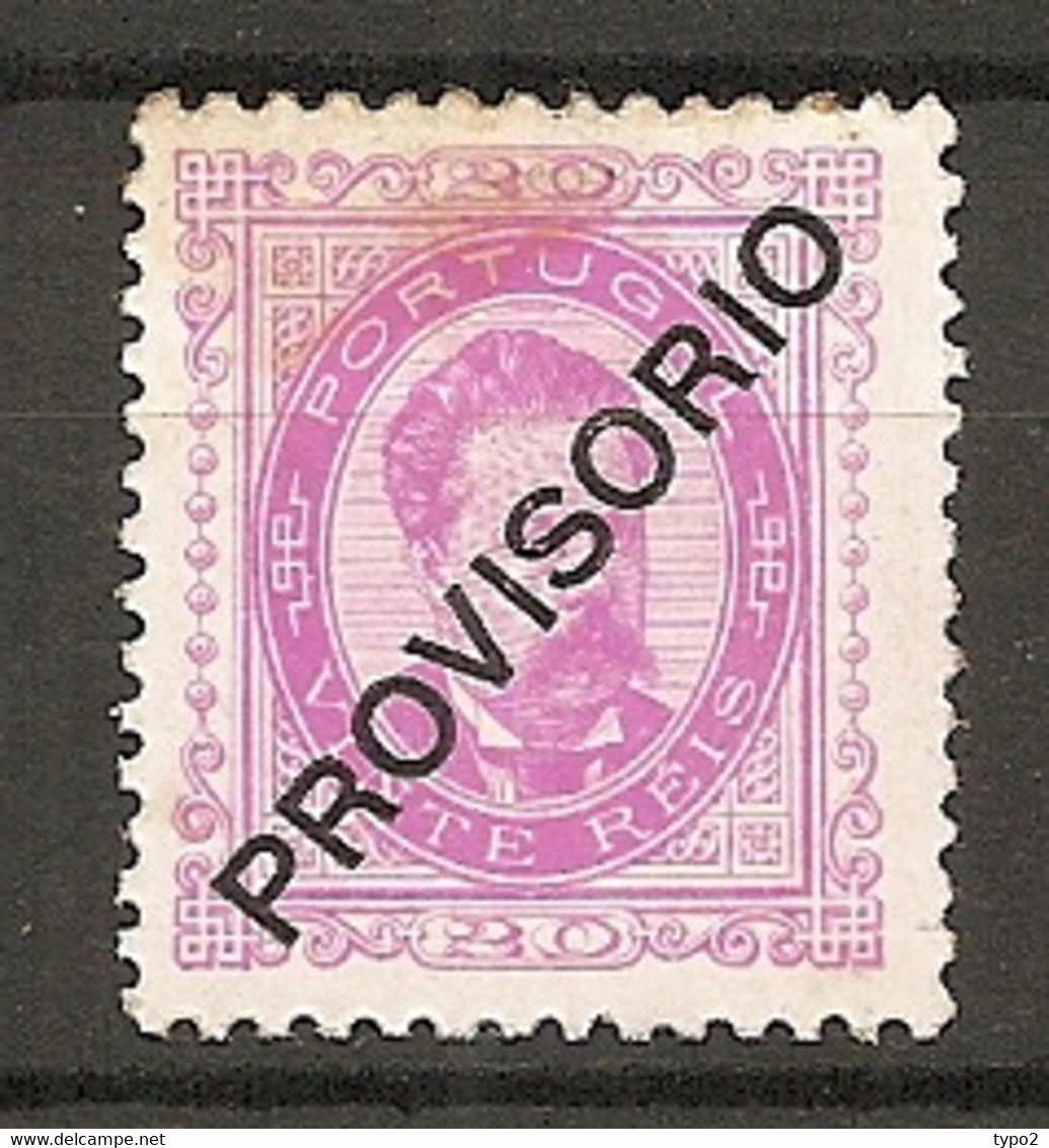 POR - Yv. N° 83   * 20r PROVISORIO Cote  50 Euro  BE   2 Scans - Neufs