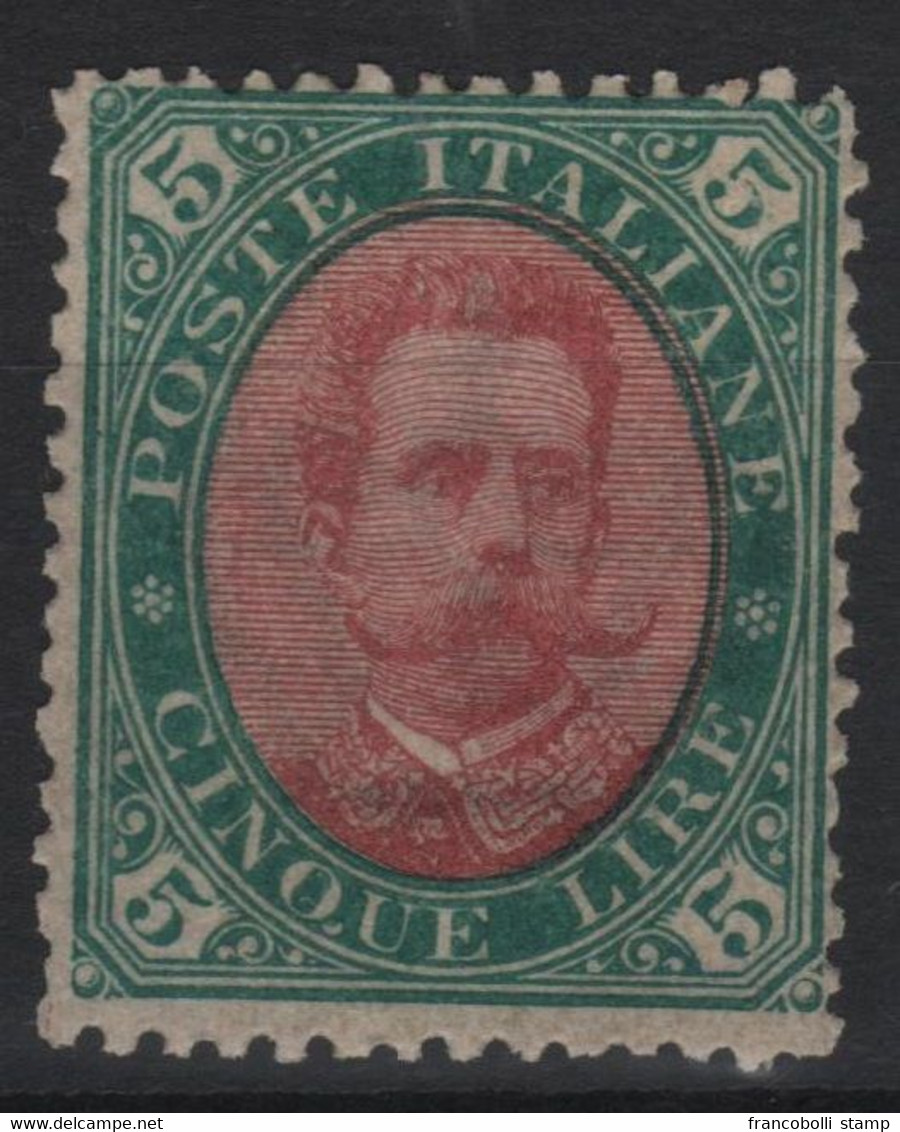 1889 5 L. MLH Ottima Centratura - Mint/hinged