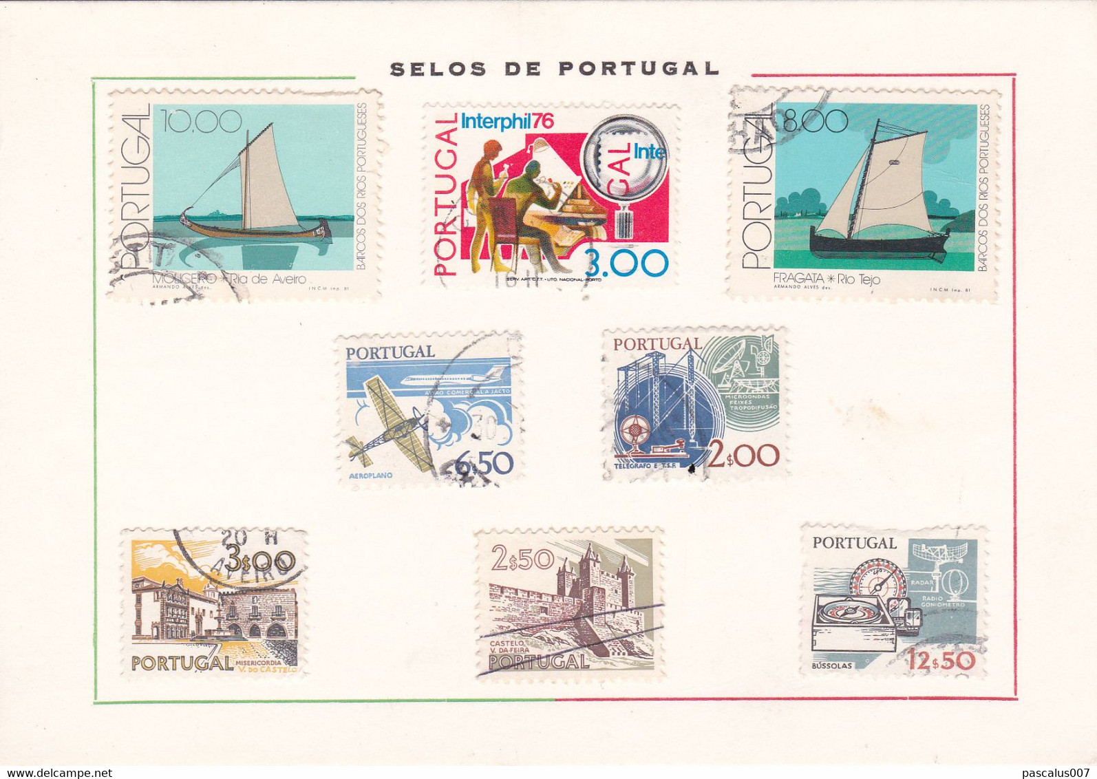 B01-234 2 Cartes Souvenir De Timbres Du Portugal 30-09-1985 - Collections
