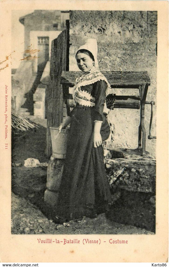 Vouillé La Bataille * Jeune Femme Du Pays En Costume Et Coiffe * Coiffes De La Vienne - Vouille