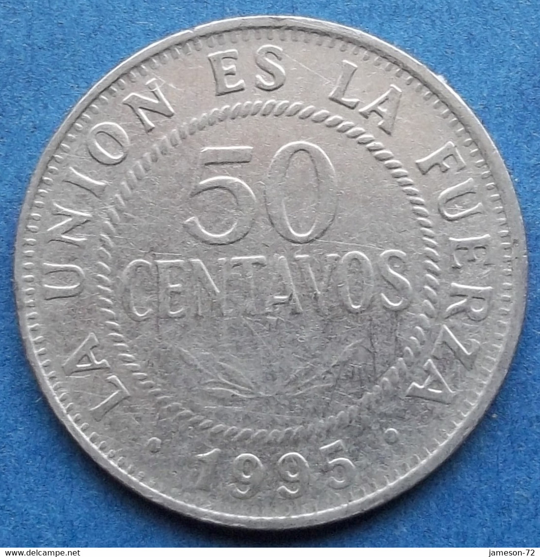 BOLIVIA - 50 Centavos 1995 KM# 204 Monetary Reform (1987) - Edelweiss Coins - Bolivia