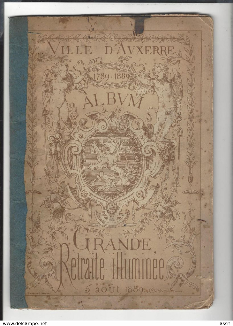 AUXERRE 1789 - 1889 Grande Retraite Illuminée  ( 5 Août 1889 ) Frise Dépliante 3,30 Mètres  Alliance France Russie - Ohne Zuordnung