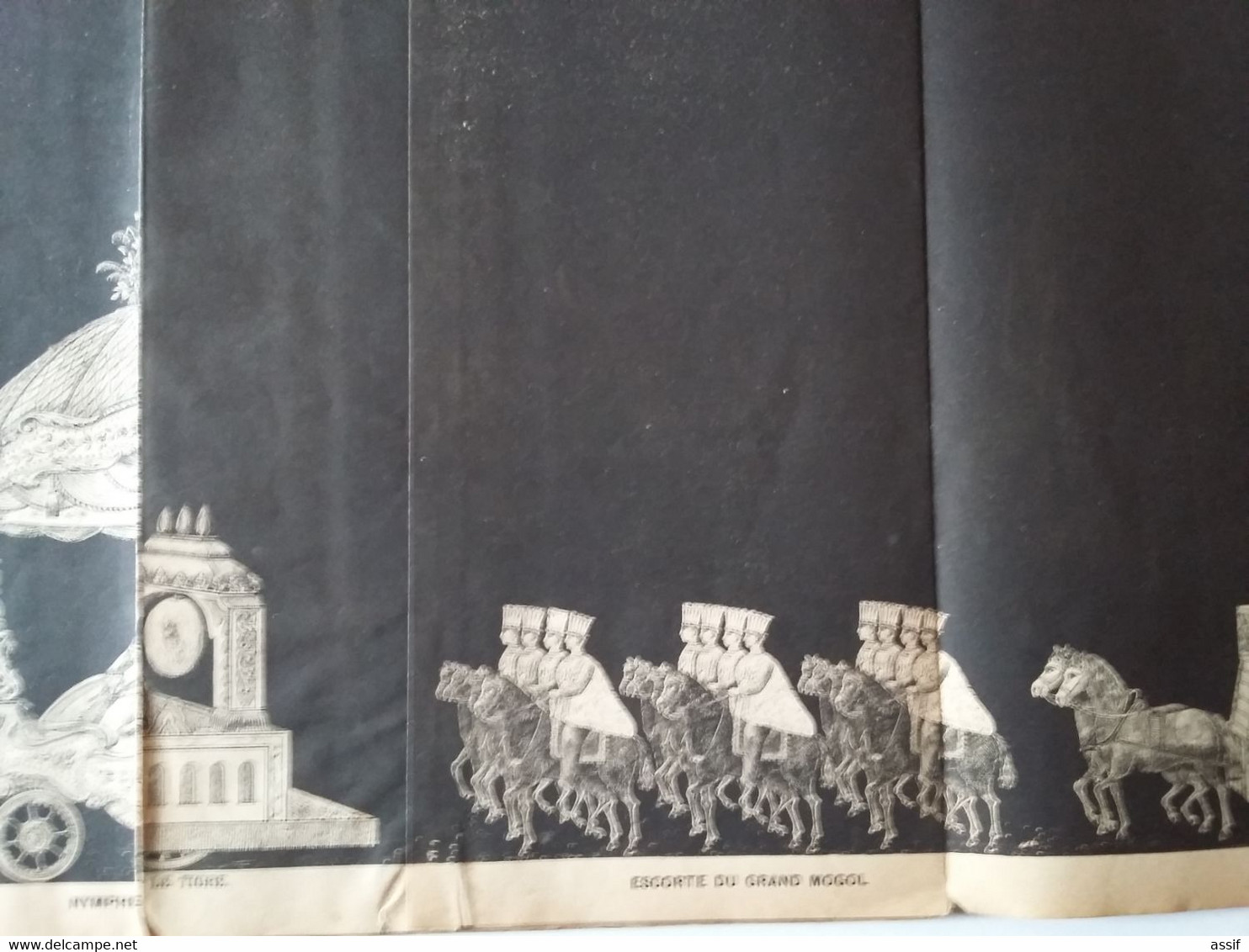 AUXERRE 1789 - 1889 Grande Retraite illuminée  ( 5 août 1889 ) frise dépliante 3,30 mètres  alliance France russie