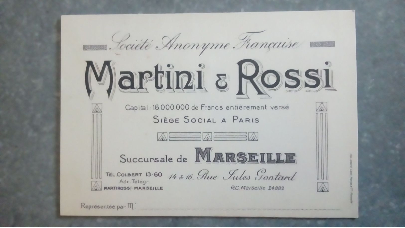 Martini Et Rossi Des Années 30 - Visiting Cards
