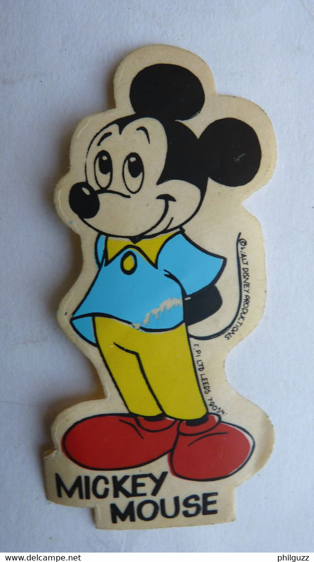 AUTOCOLLANT MICKEY MOUSSE LTD LEEDS WALT DISNEY 70's - Stickers