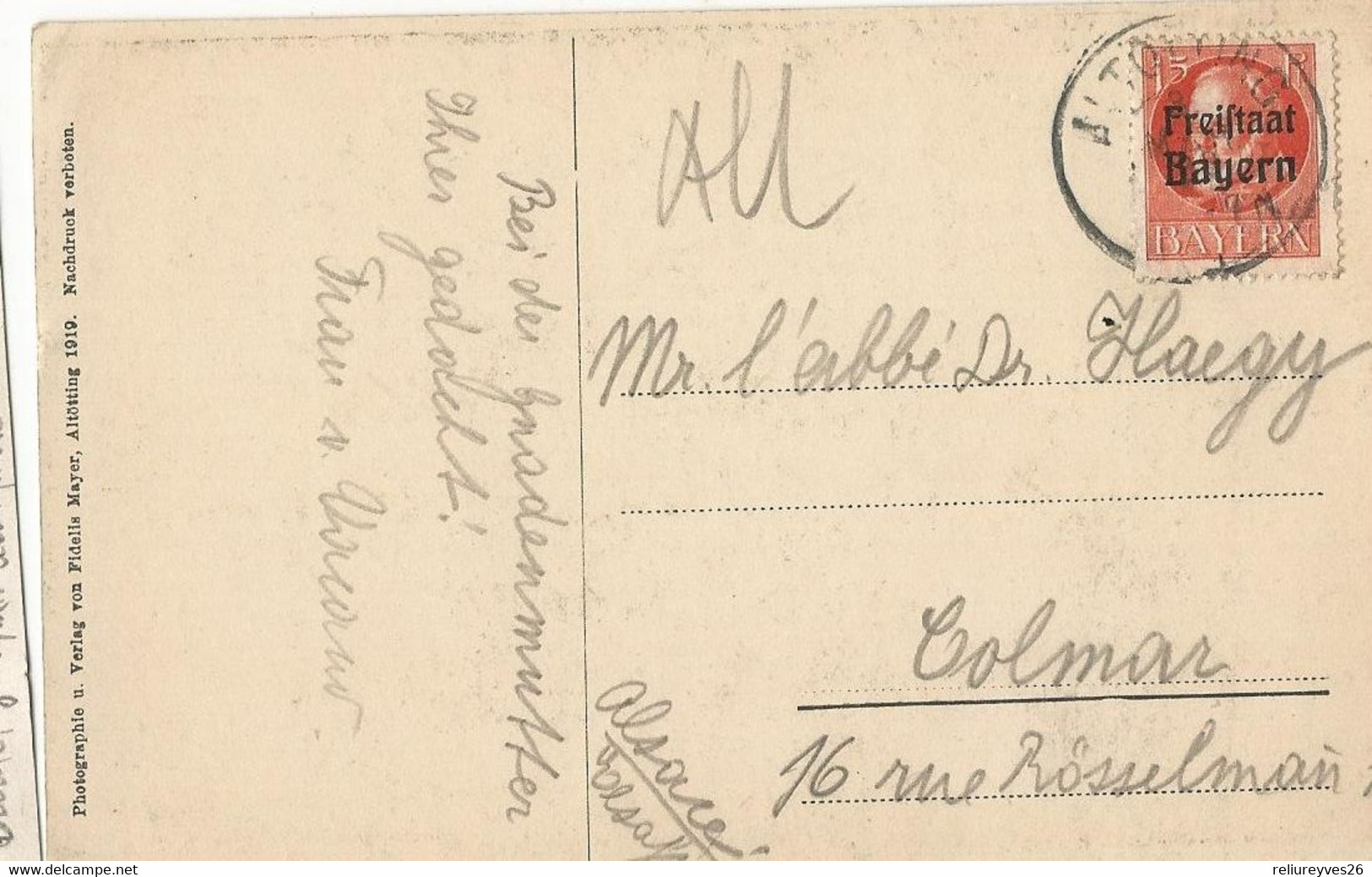 CPA, Allemagne, Grub Aus Altötting , Gnadenkapelle  Und Stiftstadpiarrkirche  ,Ed.F.M..,1919 - Altoetting