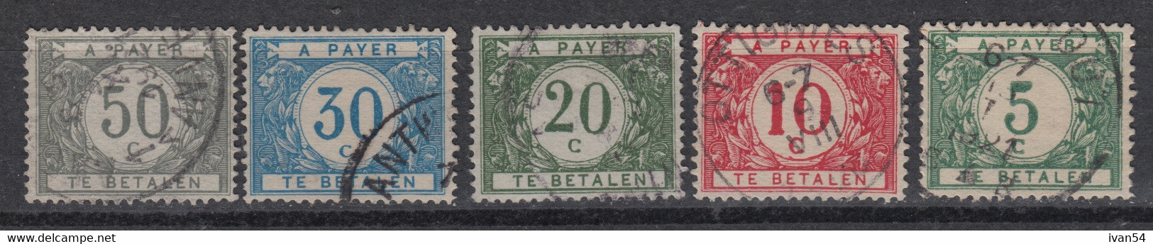 BELGIE : TAXE 26-31 (0) – Cijfer – 1919 – Postage Due - Autres & Non Classés