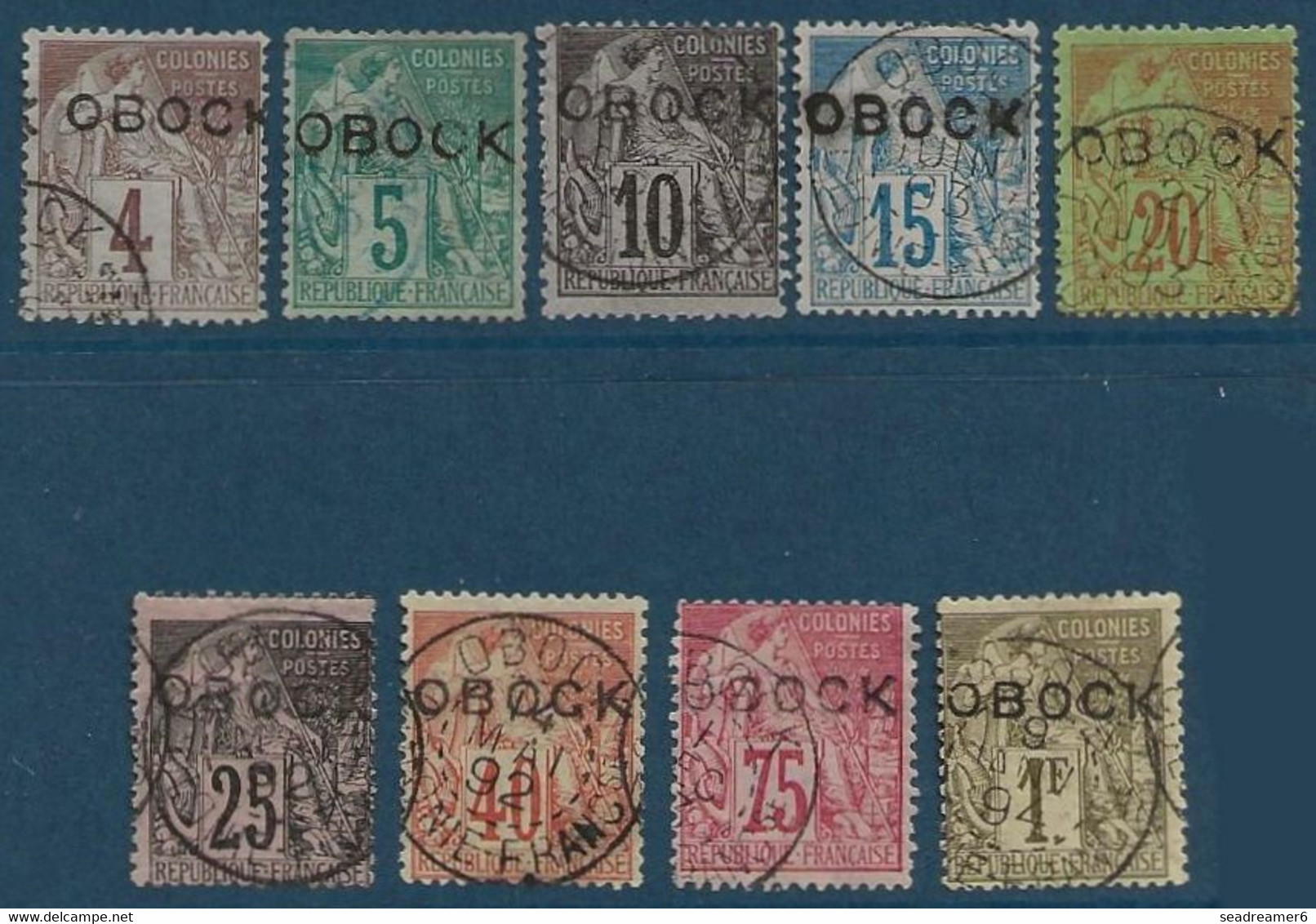 France Colonies Obock Série N°12 à 20 Oblitérés Une Très Belle Qualité D'ensemble Differentes Signatures - Used Stamps