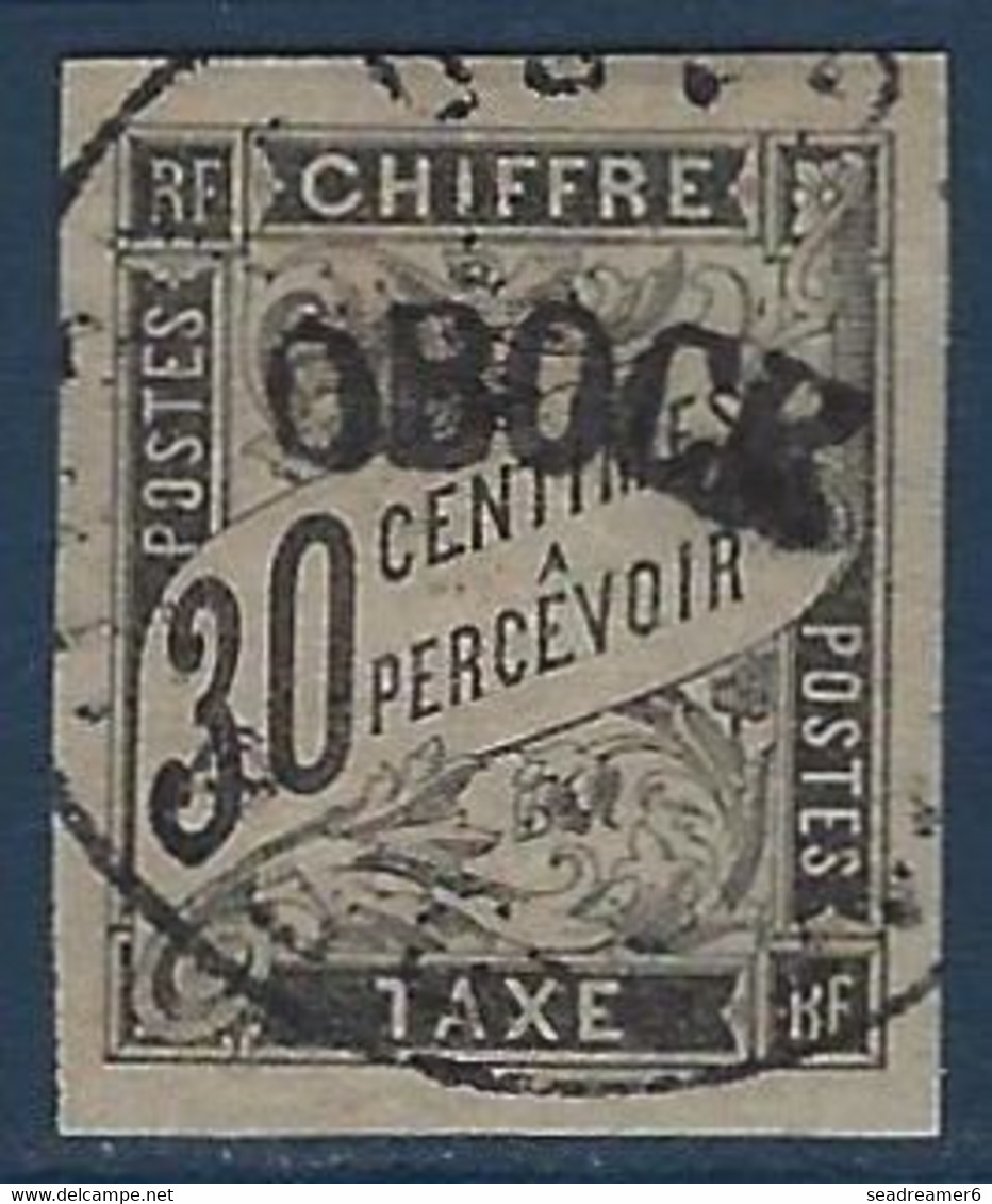 France Colonies Obock Taxe N°3 Oblitéré Superbe !! Signé Brun Et Calves - Gebraucht