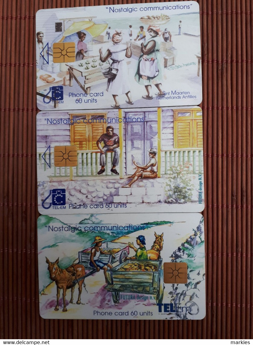 3 Phonecards  Sint-Maarten Used  Rare - Antillen (Niederländische)