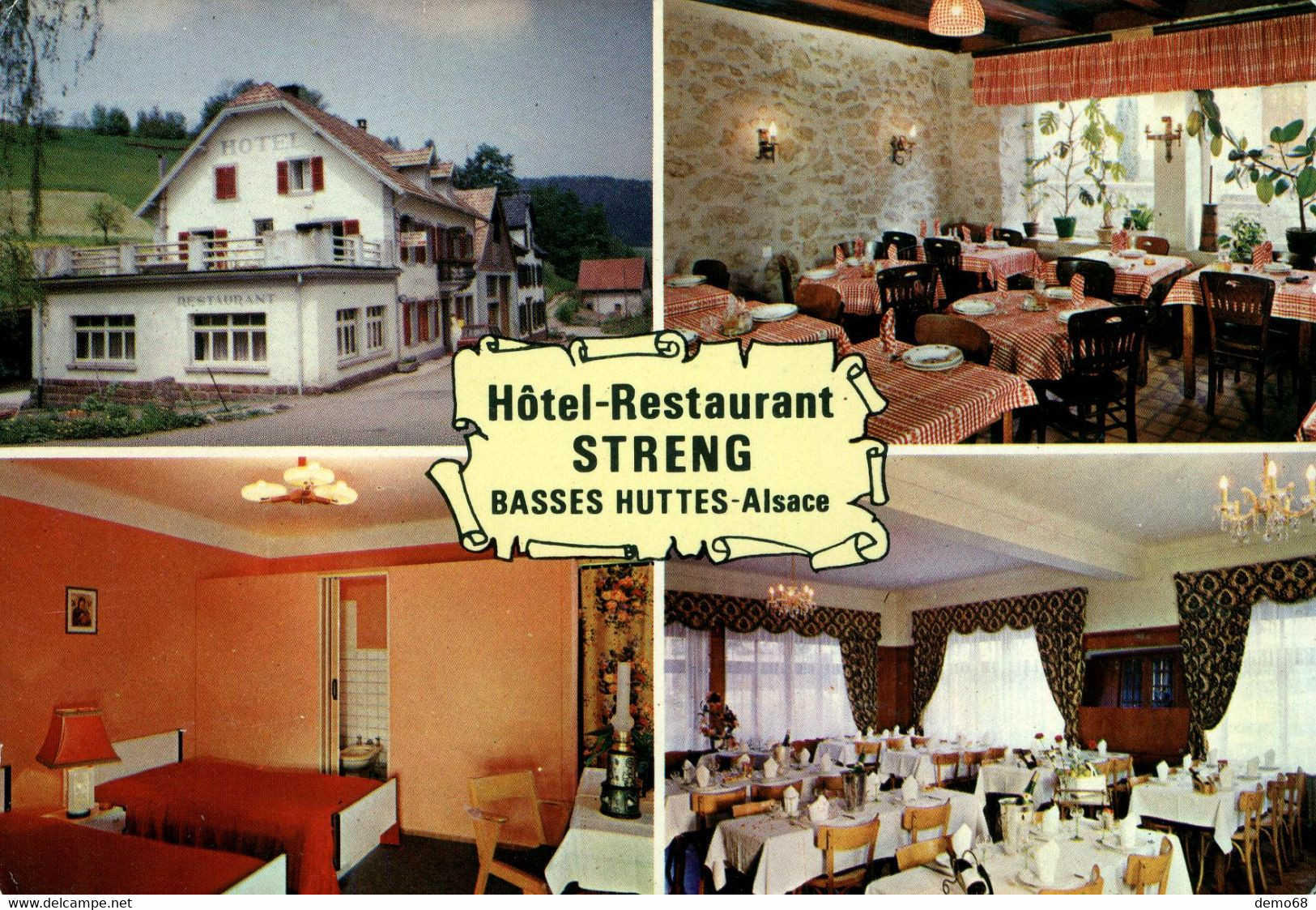 Orbey  Basses Huttes Lot 2 CP CPA 68 Haut Rhin Hotel Restaurant Streng 1963 - Orbey