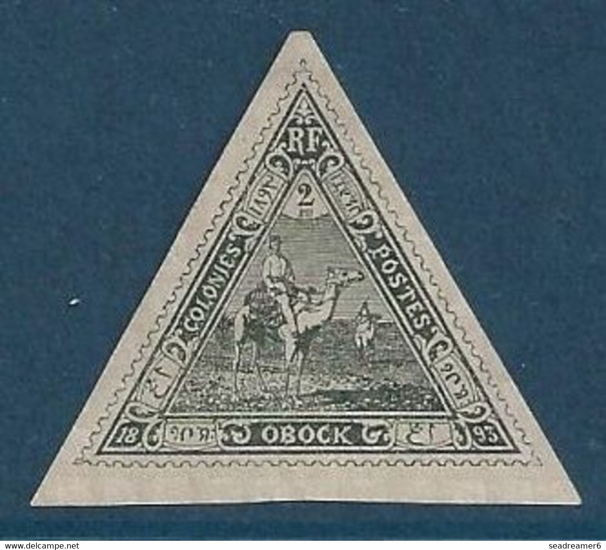 France Colonies Obock N°45 Neuf Sans Gomme TTB Signé Brun - Ungebraucht