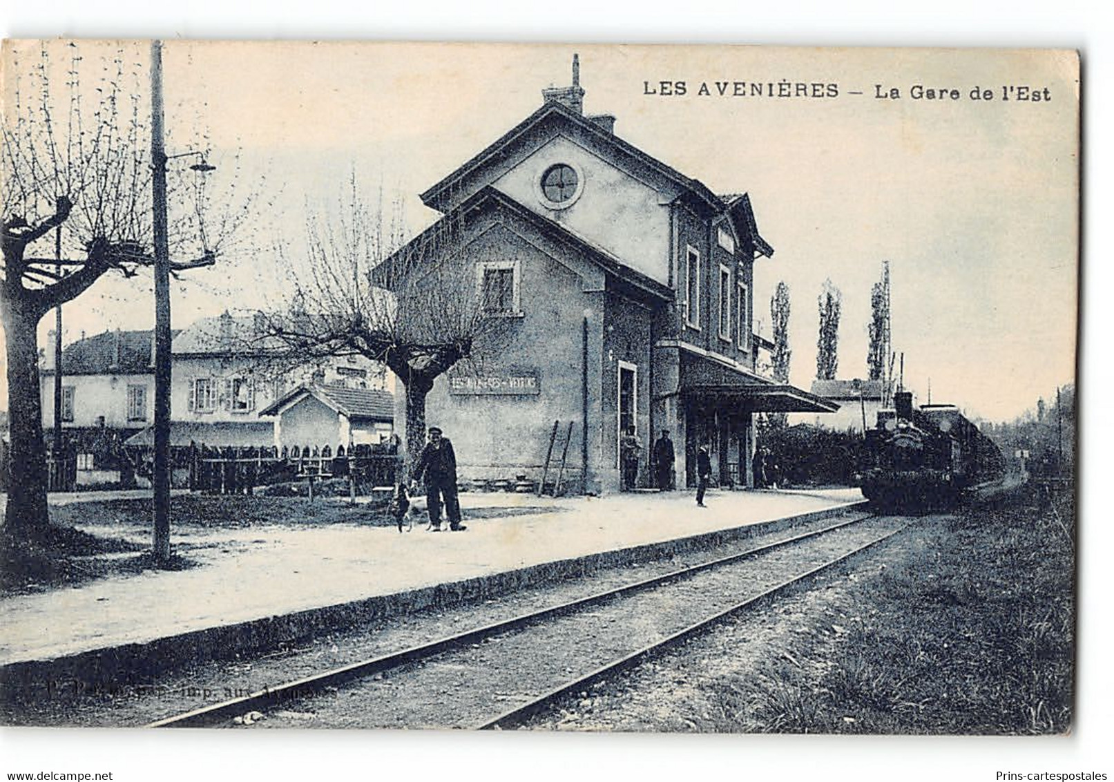 CPA 38 Les Avenieres La Gare Et Le Train - Les Avenières